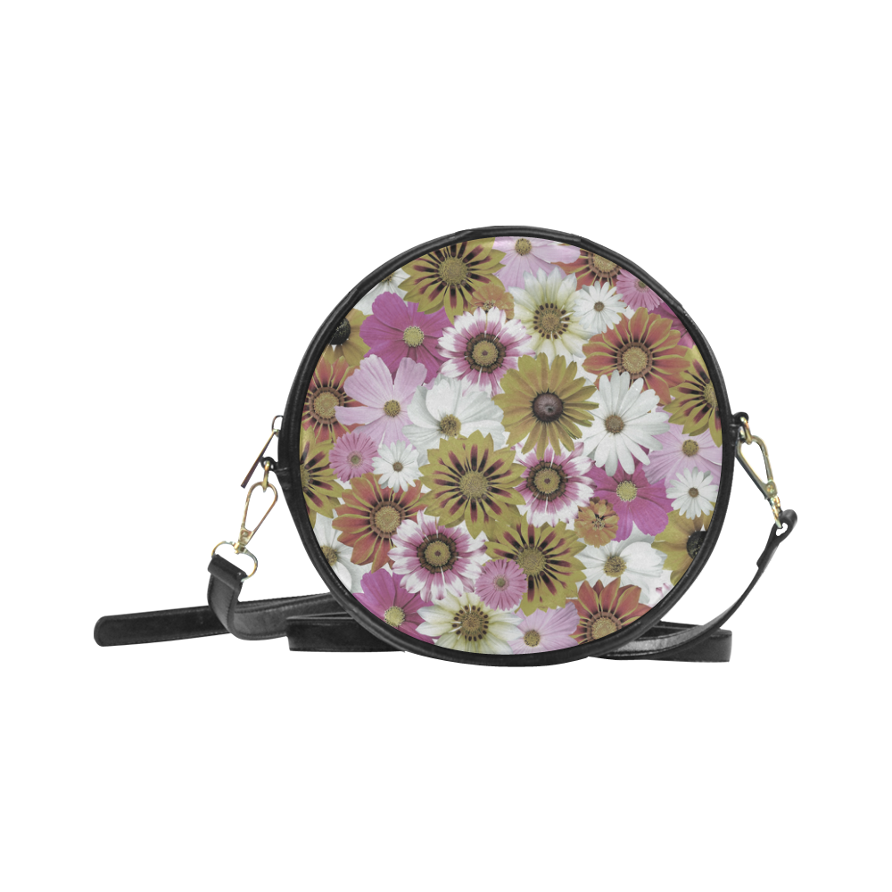 Spring Time Flowers 4 Round Sling Bag (Model 1647)