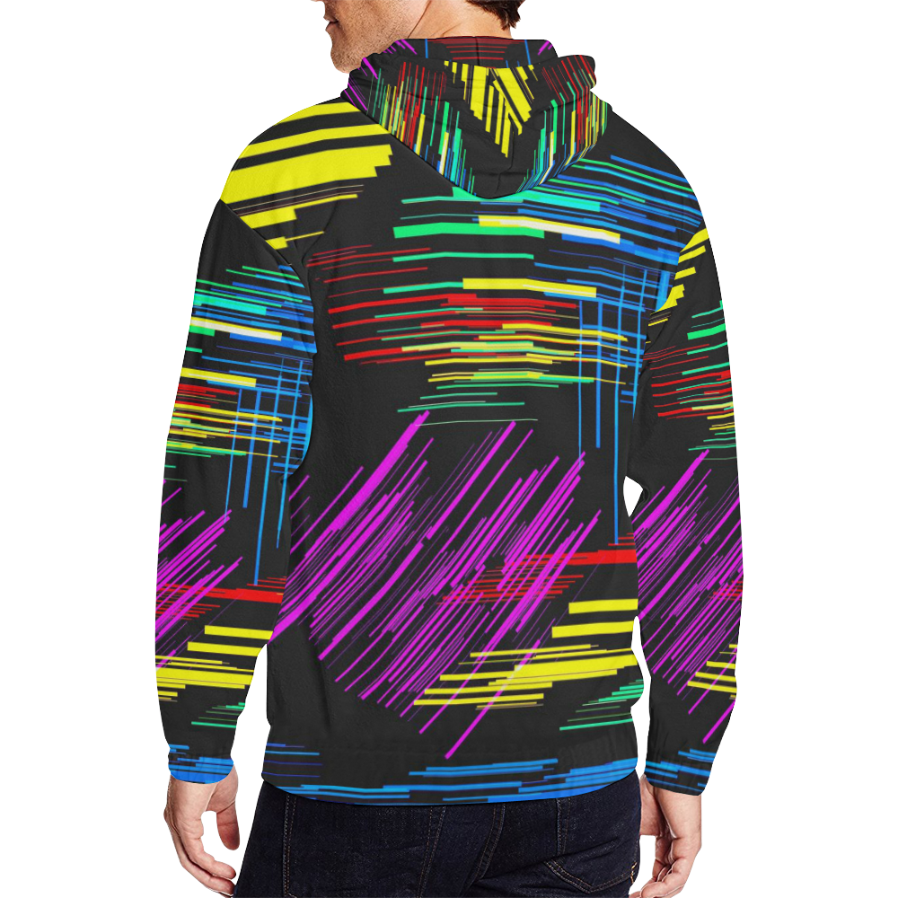 New Pattern factory 2A by JamColors All Over Print Full Zip Hoodie for Men (Model H14)