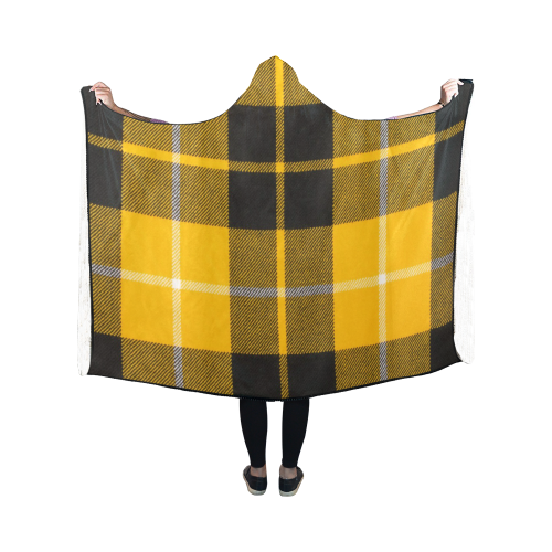 BARCLAY DRESS LIGHT MODERN TARTAN Hooded Blanket 50''x40''