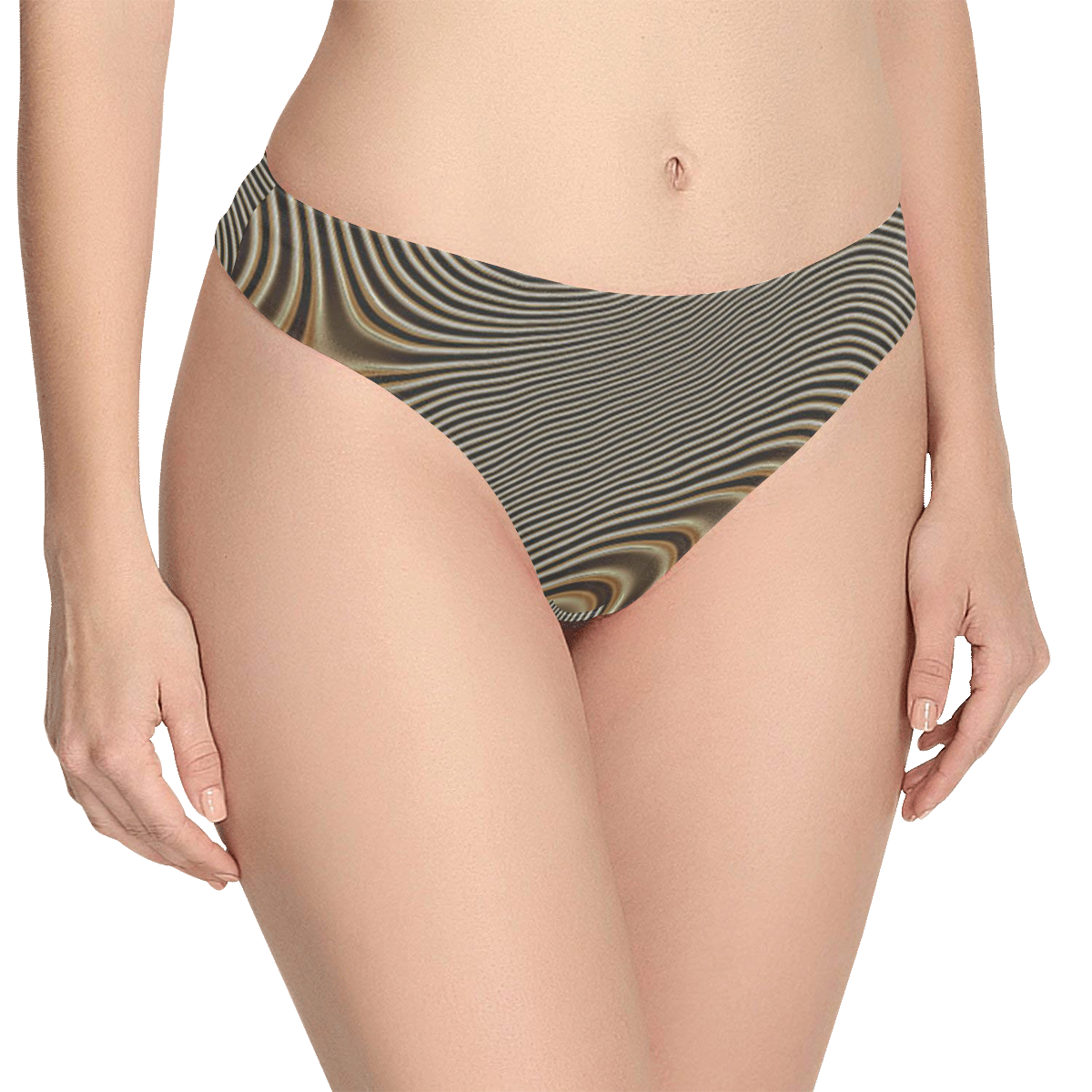 Tree Rings 3 by JamColors Women's All Over Print Thongs (Model L30)