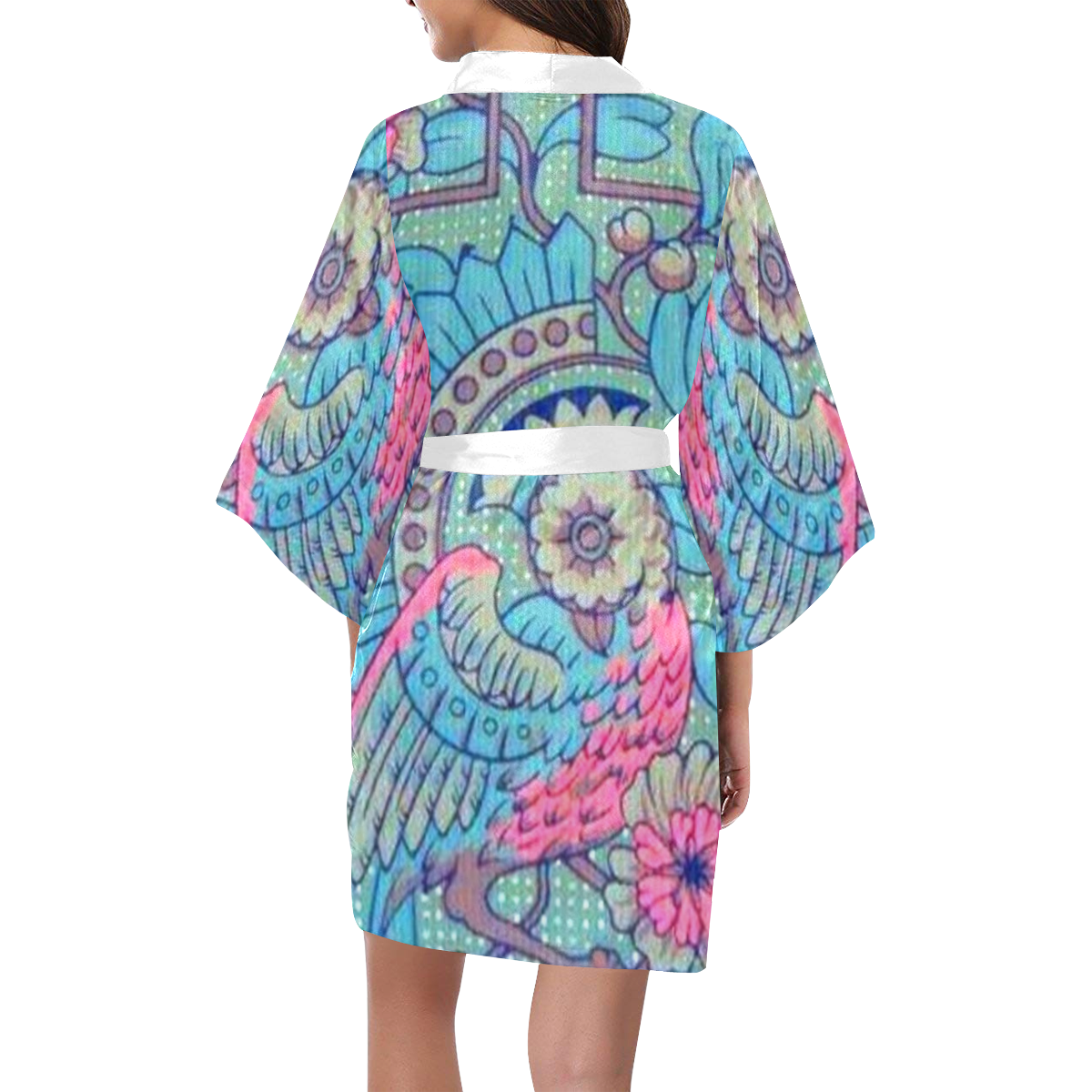 Retro Peacock Kimono Robe