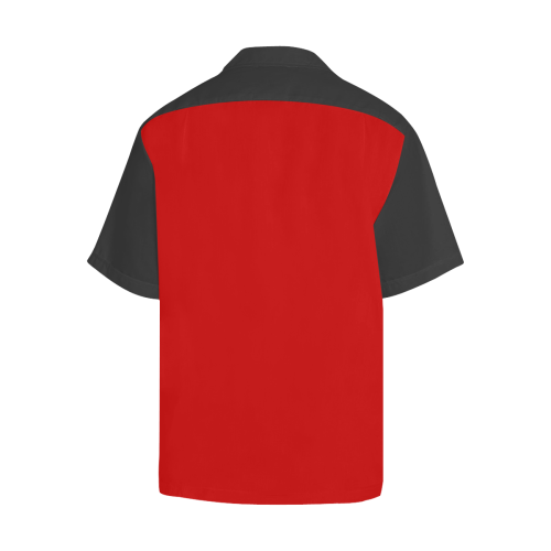 casual dark red and black Hawaiian Shirt (Model T58)