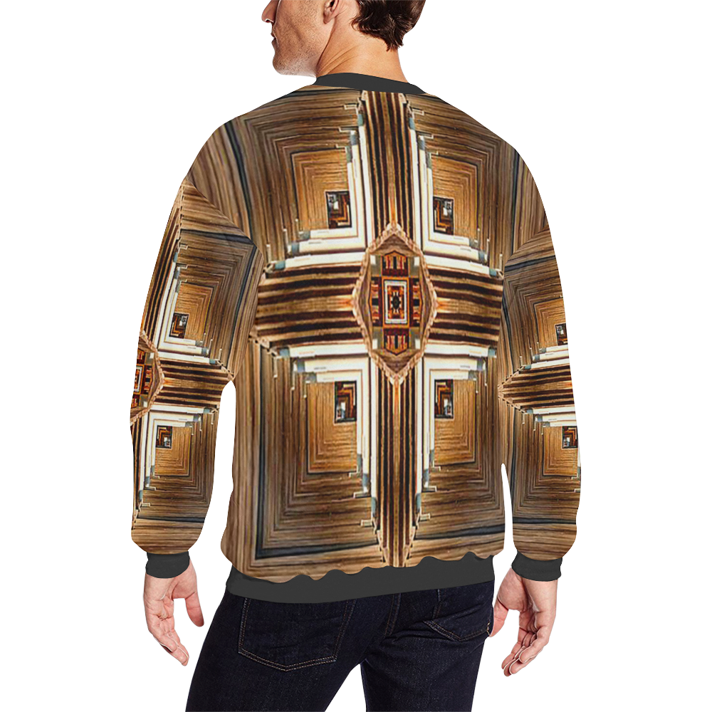 Emblem All Over Print Crewneck Sweatshirt for Men (Model H18)