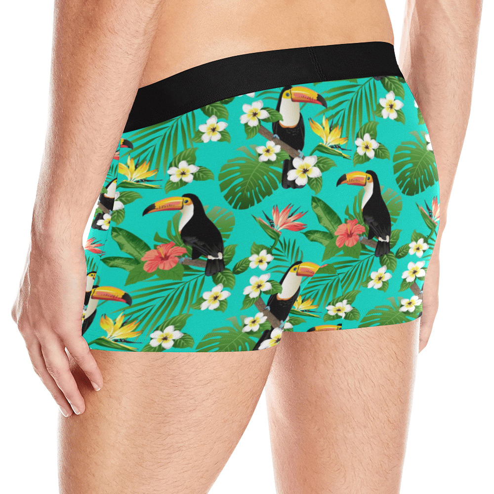 Tropical Summer Toucan Pattern Men's All Over Print Boxer Briefs (Model L10)