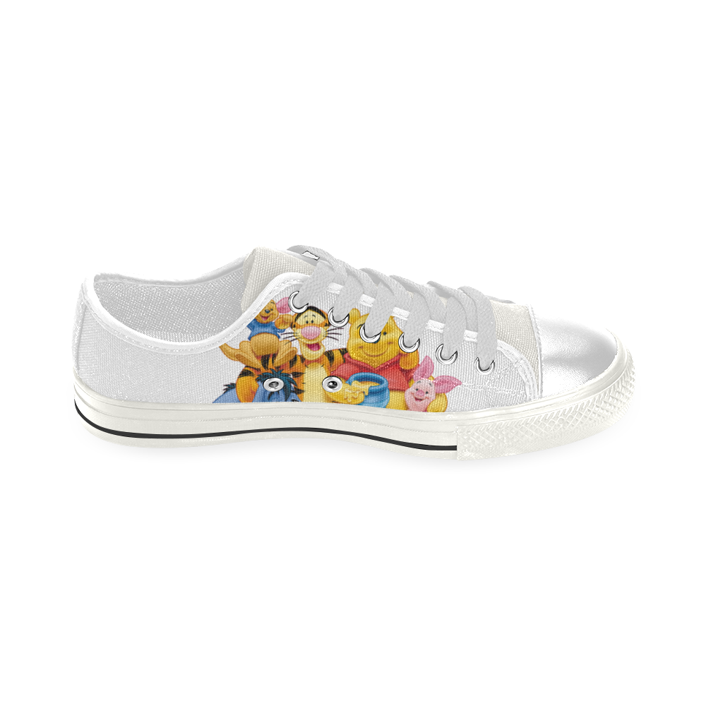 Pooh Low Top Canvas Shoes for Kid (Model 018)