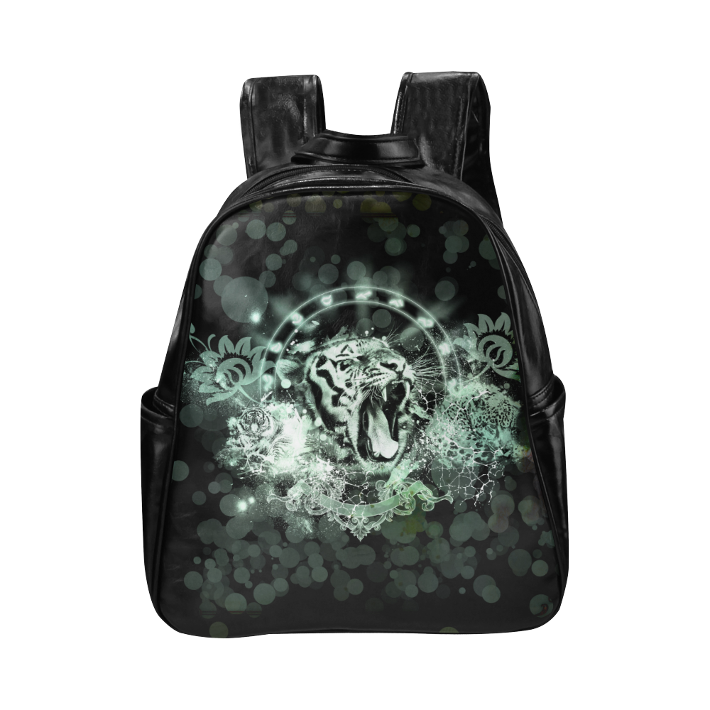 Amazing tigers Multi-Pockets Backpack (Model 1636)