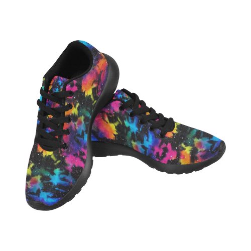 Tie Dye Rainbow Galaxy Women’s Running Shoes (Model 020)