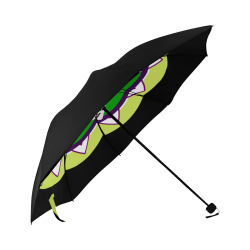 LasVegasIcons Poker Chip - Magic Lamp on Black Anti-UV Foldable Umbrella (Underside Printing) (U07)