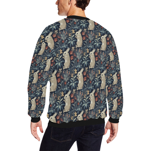 Medieval Bunny All Over Print Crewneck Sweatshirt for Men (Model H18)