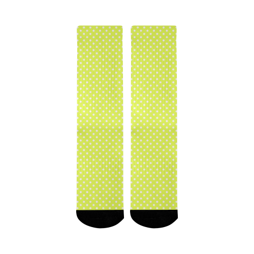 Yellow polka dots Mid-Calf Socks (Black Sole)