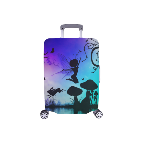 Happy fairy in the night Luggage Cover/Small 18"-21"