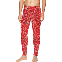 Bandana / Bandanna Squares Pattern Men's All Over Print Leggings (Model L38)