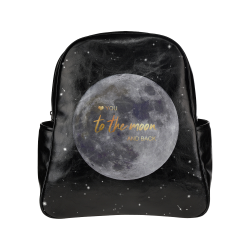 TO THE MOON AND BACK Multi-Pockets Backpack (Model 1636)