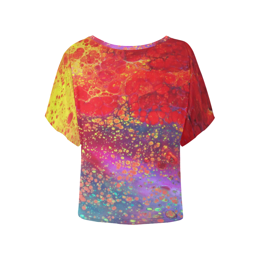 Love Colorful 1 Women's Batwing-Sleeved Blouse T shirt (Model T44)
