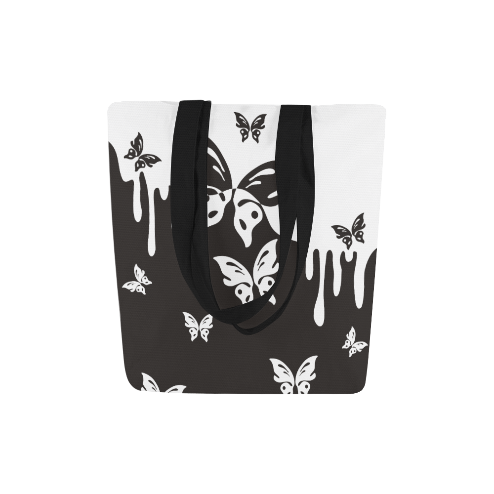Animals Nature - Splashes Tattoos with Butterflies Canvas Tote Bag (Model 1657)