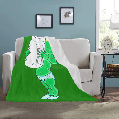 Alien Baby Boy Green Ultra-Soft Micro Fleece Blanket 40"x50"