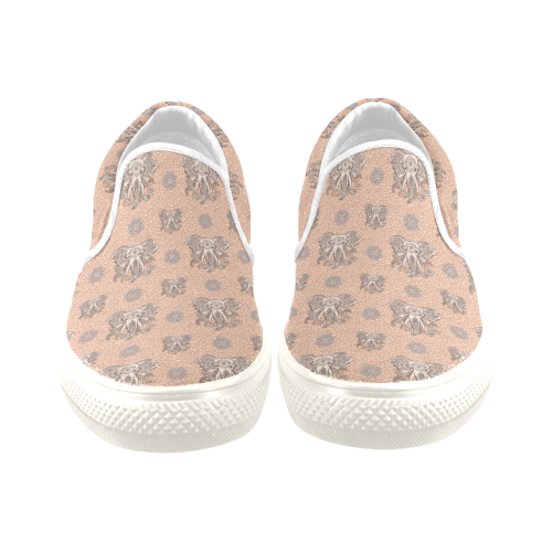 Ethnic Elephant Mandala Pattern Slip-on Canvas Shoes for Men/Large Size (Model 019)