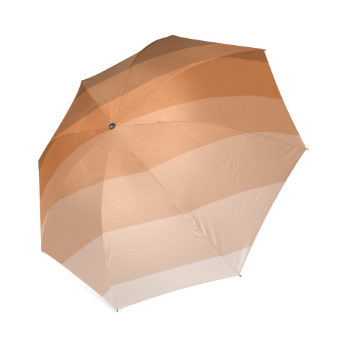 Caramel multicolored stripes Foldable Umbrella (Model U01)