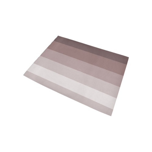 Grey multicolored stripes Area Rug 5'3''x4'