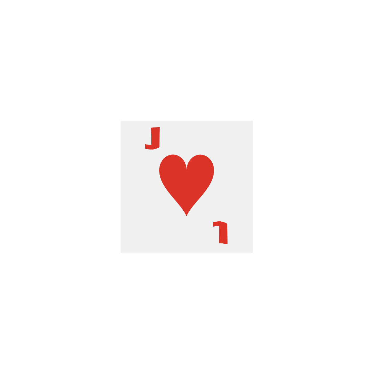 Playing Card Jack of Hearts Personalized Temporary Tattoo (15 Pieces)