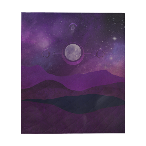 Purple Moon Night Quilt 60"x70"