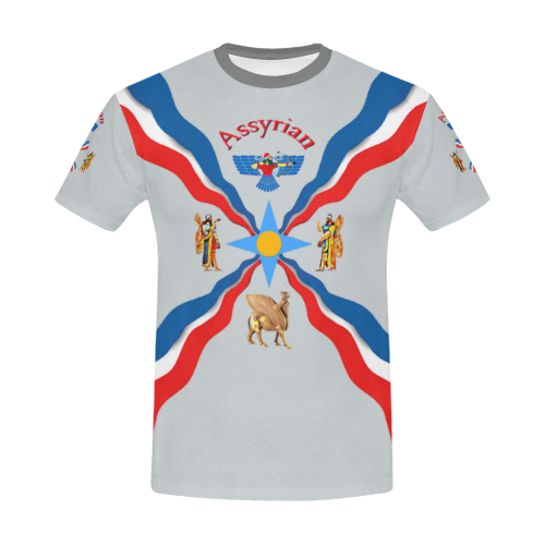 Assyrian Flag All Over Print T-Shirt for Men/Large Size (USA Size) Model T40)