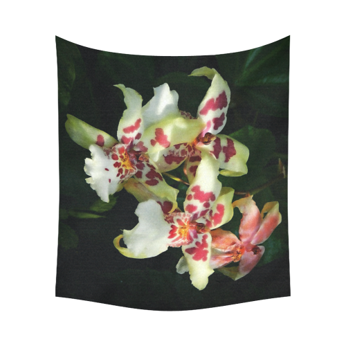 spotted orchids Cotton Linen Wall Tapestry 60"x 51"
