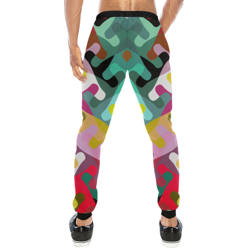 Colorful shapes Men's All Over Print Sweatpants (Model L11)