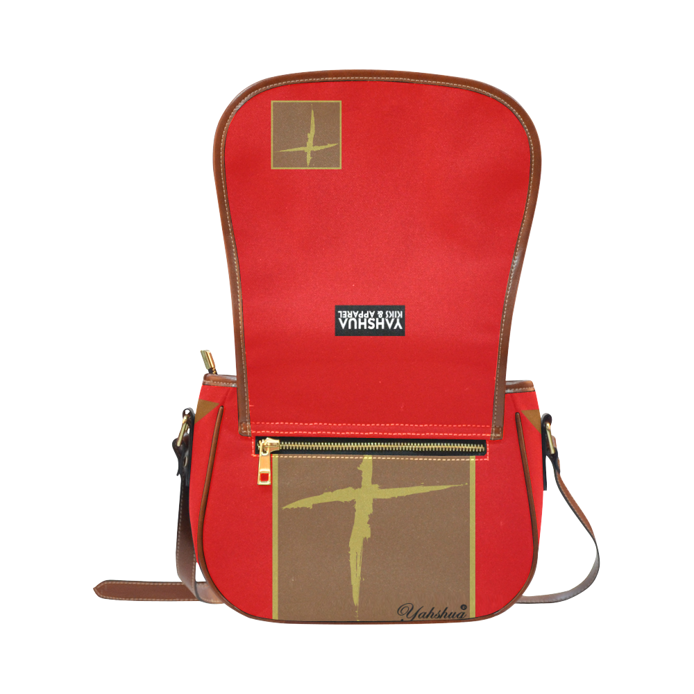 Yah Gold Label Red Saddle Bag/Large (Model 1649)