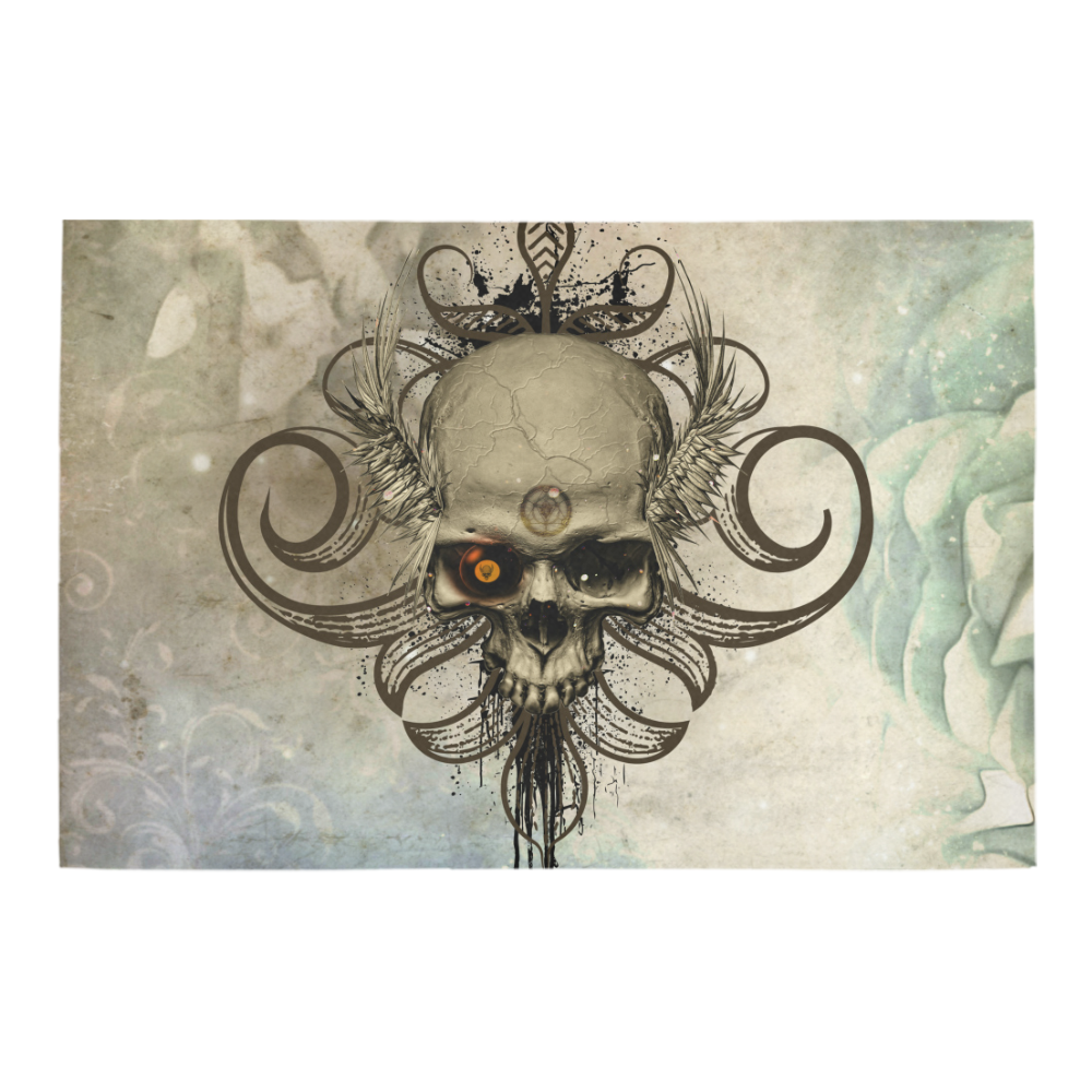 Creepy skull, vintage background Azalea Doormat 24" x 16" (Sponge Material)