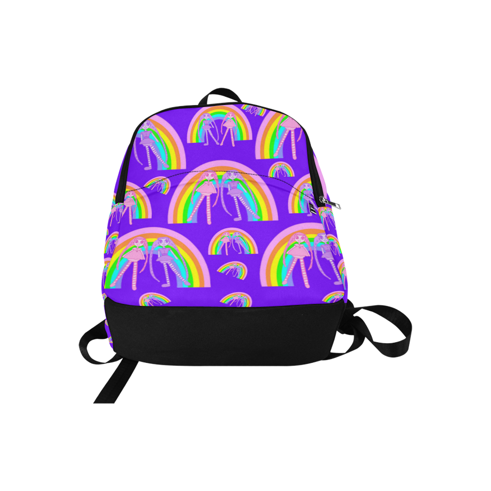 lollidollrainbowpurplebookbag Fabric Backpack for Adult (Model 1659)