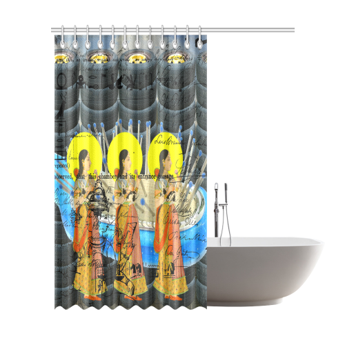 1, 2, 3 V Shower Curtain 72"x84"