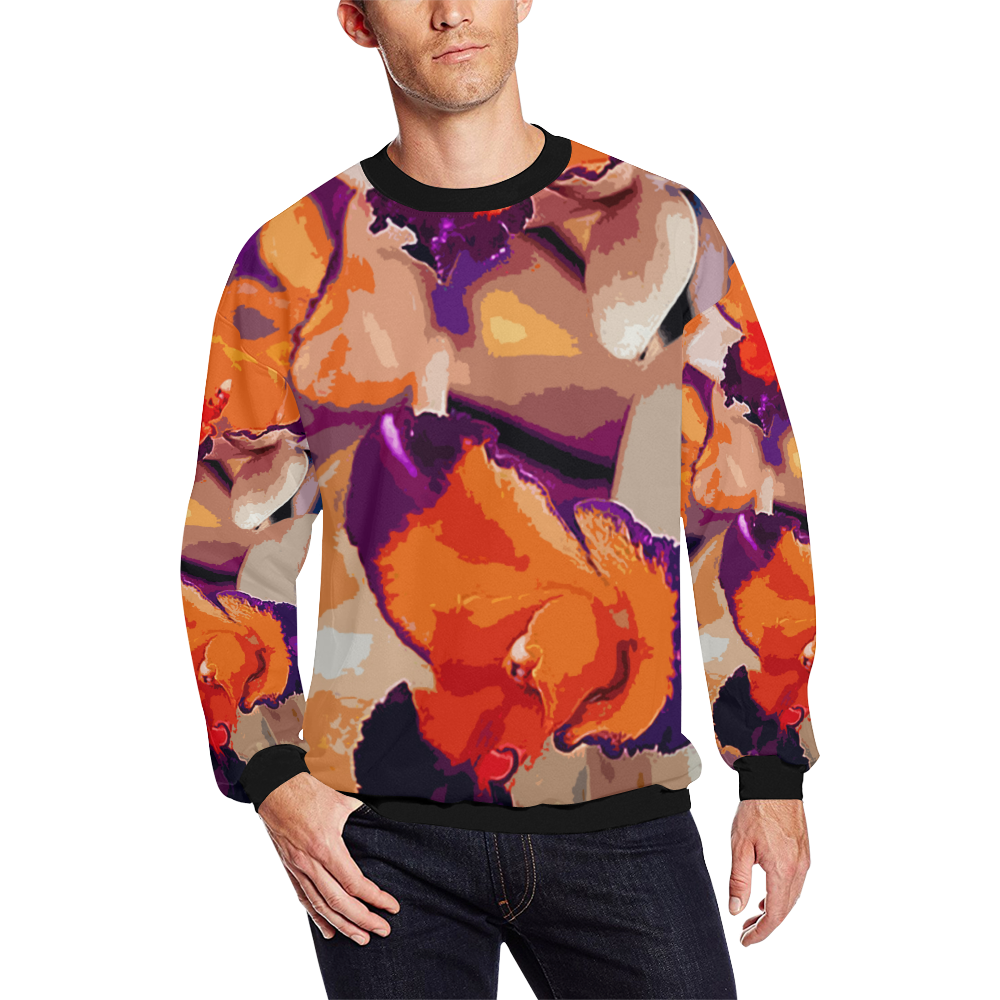 hyper real 1c2 All Over Print Crewneck Sweatshirt for Men (Model H18)