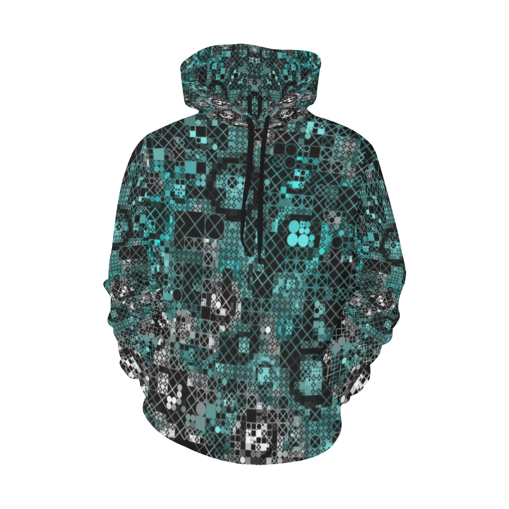 funny mix of shapes  by JamColors All Over Print Hoodie for Women (USA Size) (Model H13)