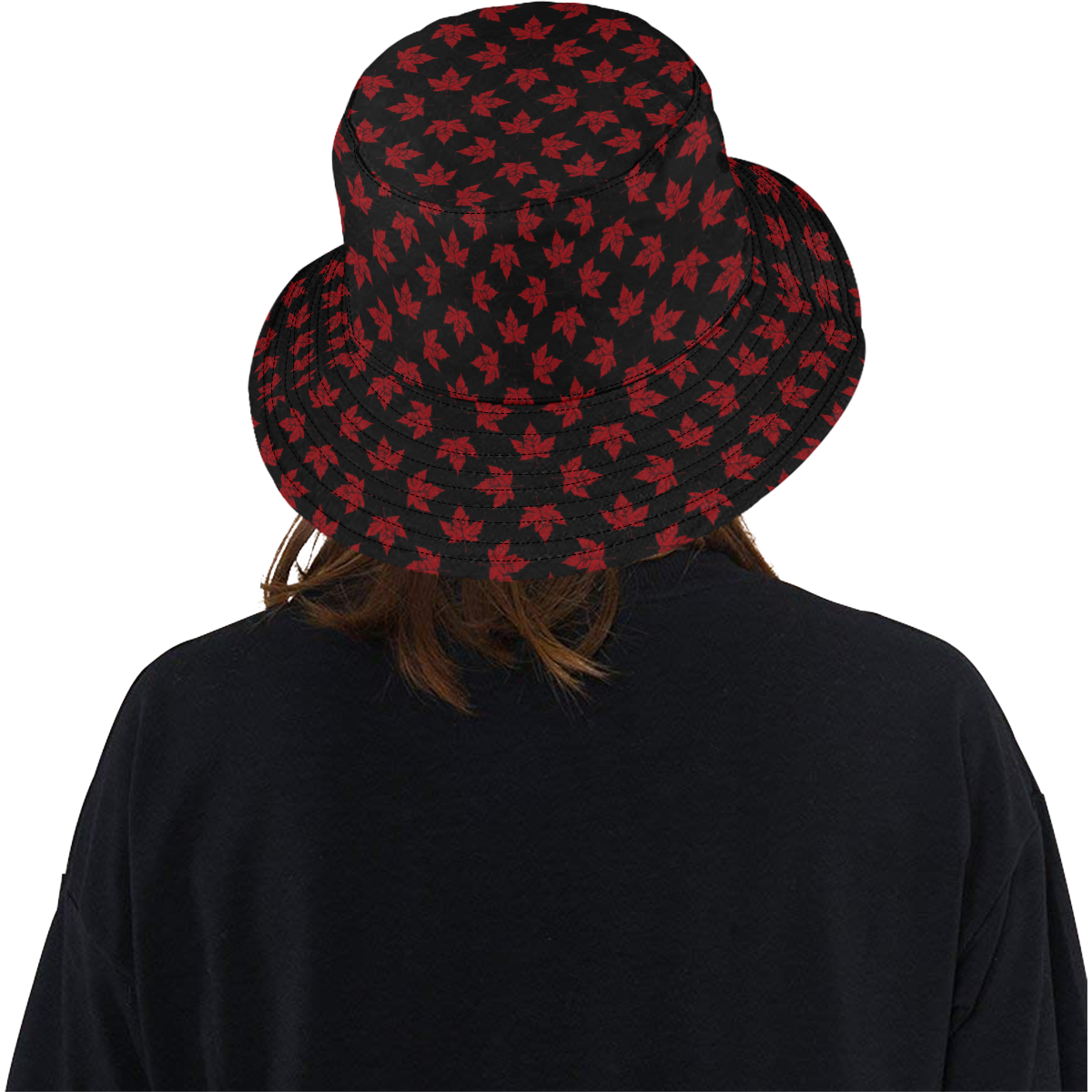Canada Bucket Hat Cool Retro Black All Over Print Bucket Hat