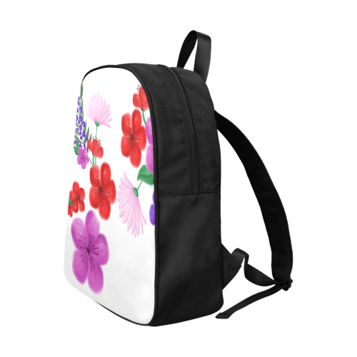 BUNCH OF FLOWERS Fabric School Backpack (Model 1682) (Large)