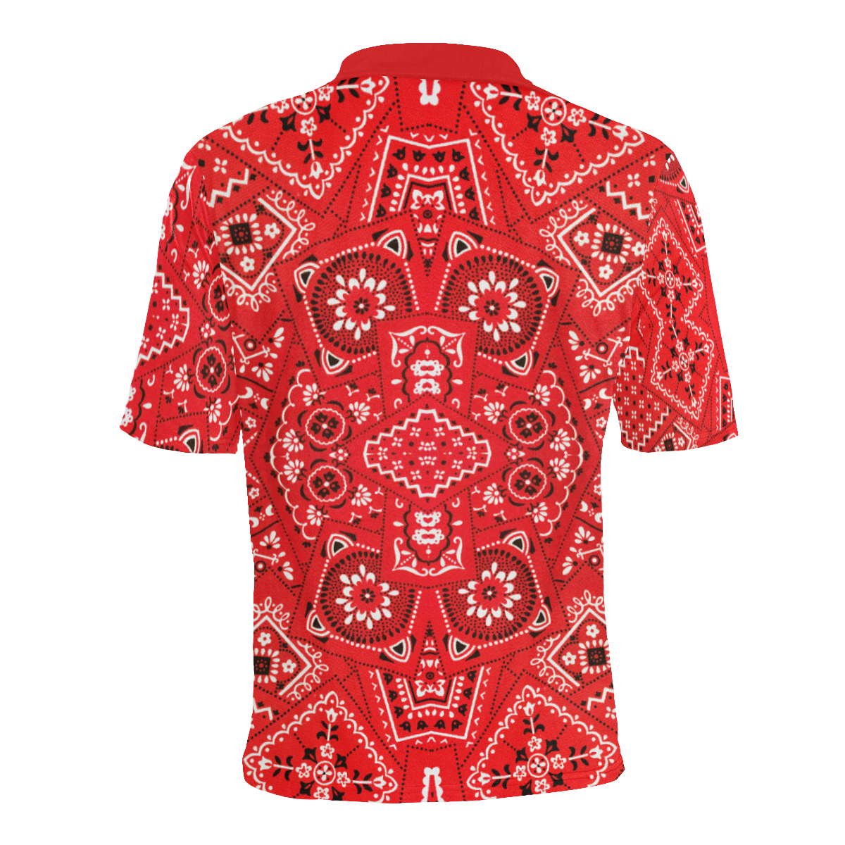 Bandana Squares Pattern Men's All Over Print Polo Shirt (Model T55)