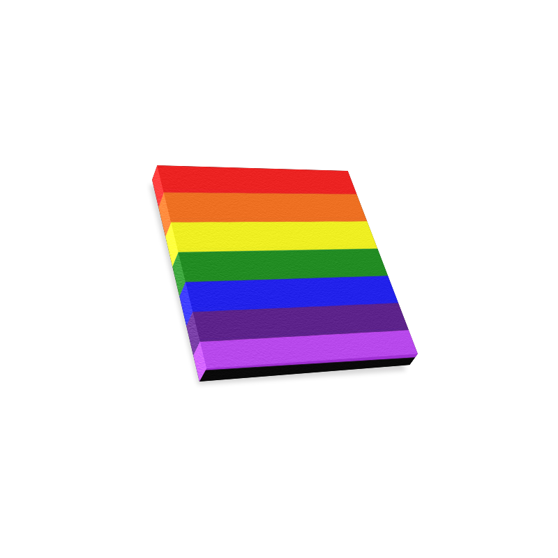 Rainbow Flag (Gay Pride - LGBTQIA+) Canvas Print 4"x4"