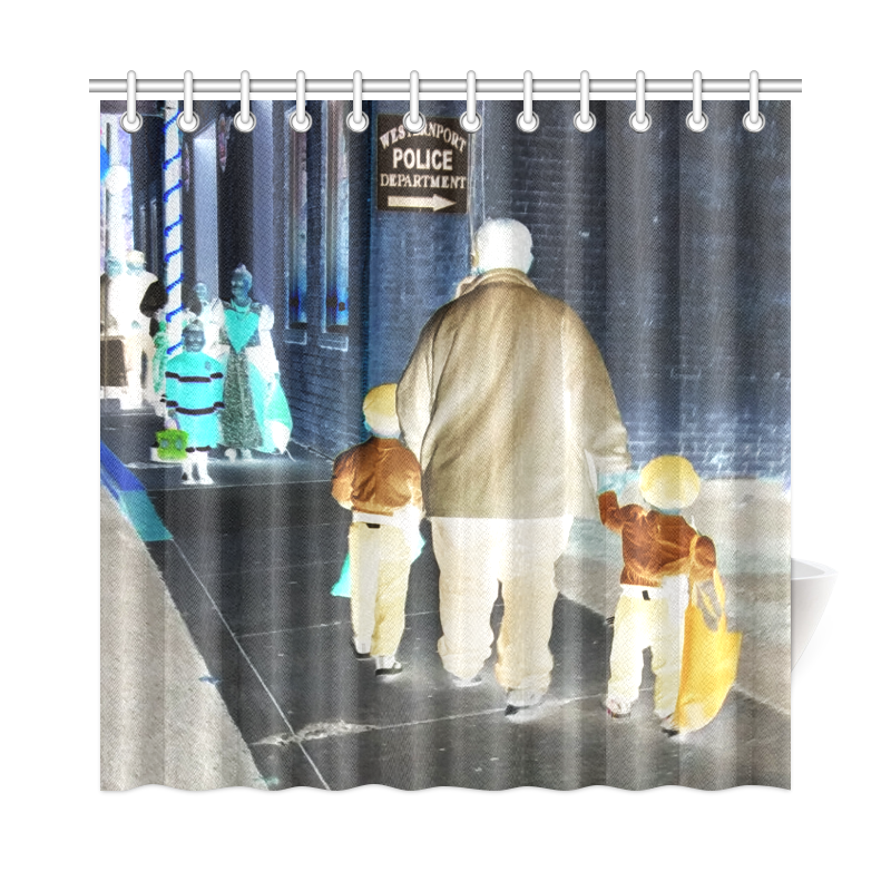 Ghosts roaming the street Shower Curtain 72"x72"