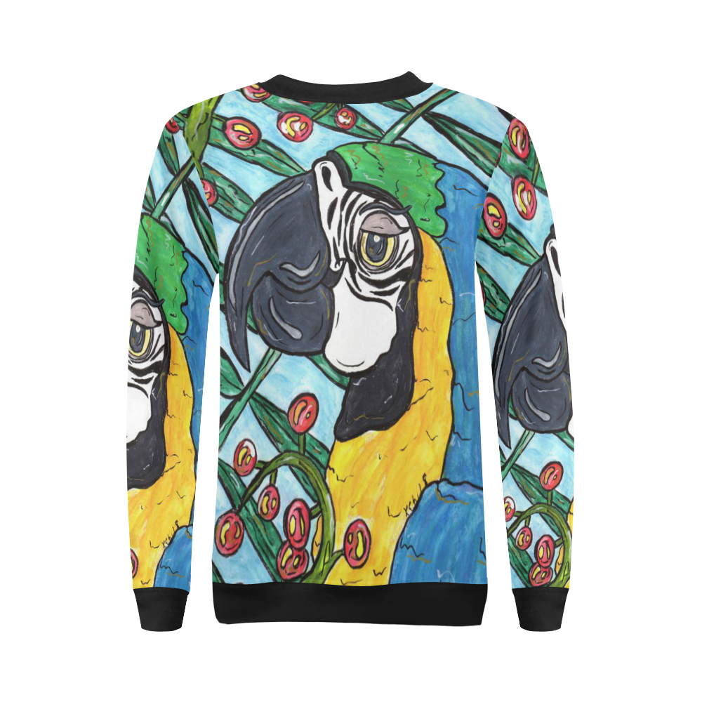 Max the Macaw sweatshirt All Over Print Crewneck Sweatshirt for Women (Model H18)