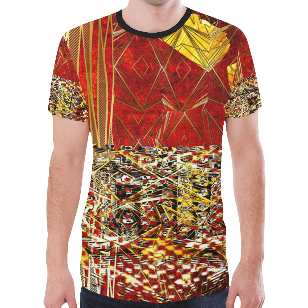 its a gold gold world mens Tshirt in many layers by FlipStylez Designs New All Over Print T-shirt for Men (Model T45)