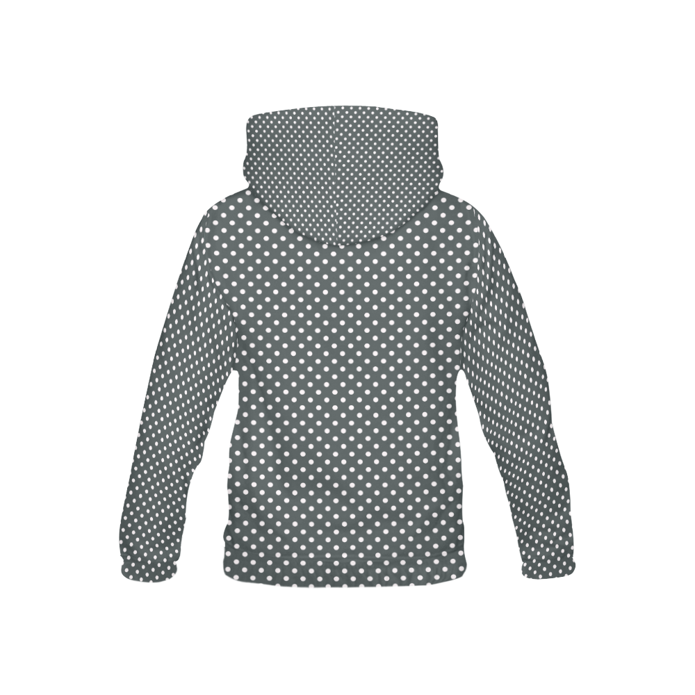 Silver polka dots All Over Print Hoodie for Kid (USA Size) (Model H13)
