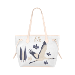 Oiseau Fleur White Handbag Clover Canvas Tote Bag (Model 1661)