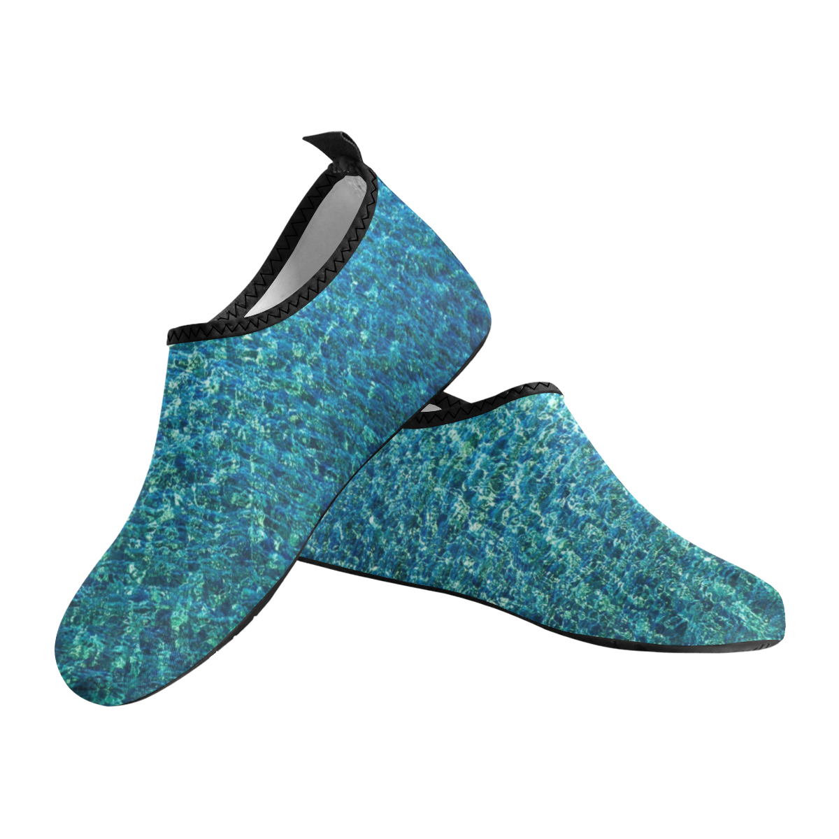 Turquoise Blue Ocean Women's Slip-On Water Shoes (Model 056)