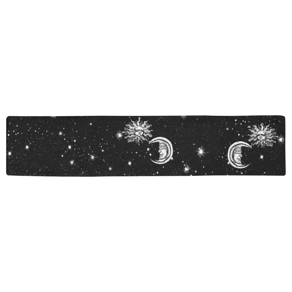 Mystic Stars, Moon and Sun Table Runner 16x72 inch