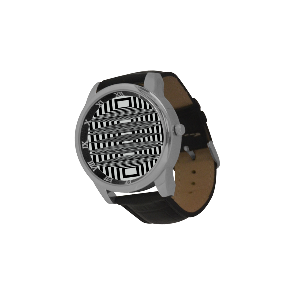 Can't make up my mind Men's Leather Strap Large Dial Watch(Model 213)