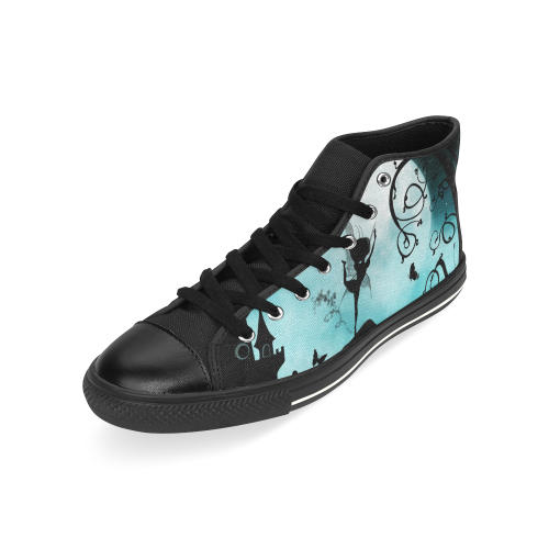 Dancing in the night High Top Canvas Shoes for Kid (Model 017)