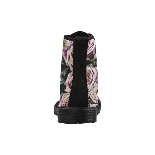 Impression Floral 9196 by JamColors Martin Boots for Women (Black) (Model 1203H)