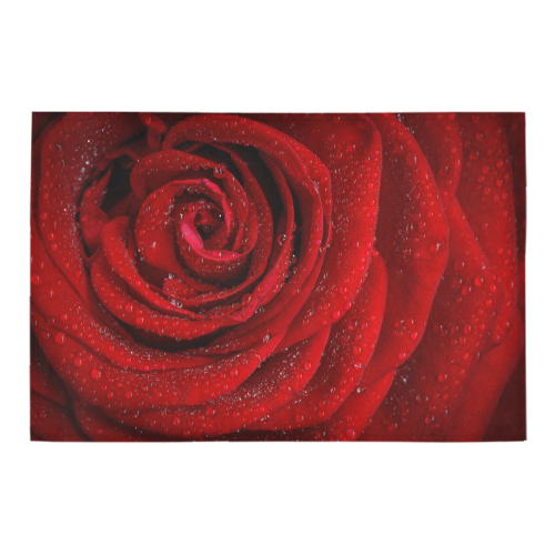 Red rosa Azalea Doormat 24" x 16" (Sponge Material)
