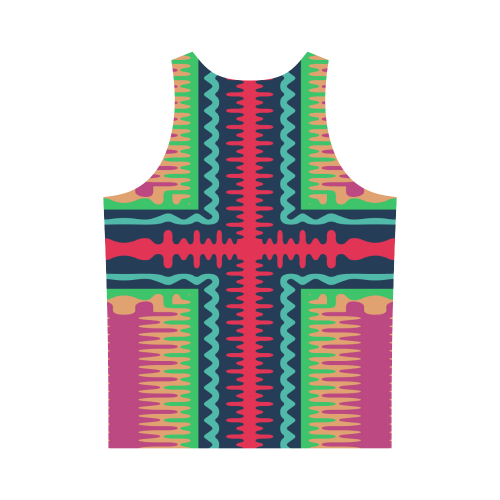 Waves in retro colors All Over Print Tank Top for Men (Model T43)